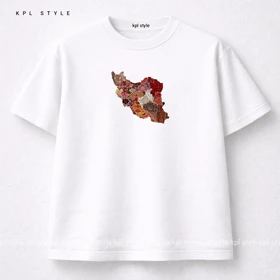 تیشرت ایران قواره باکسی | %100 پنبه گرم بالا کد 1224