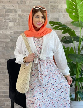 پیراهن یقه پاپیون زارا کد : S260B