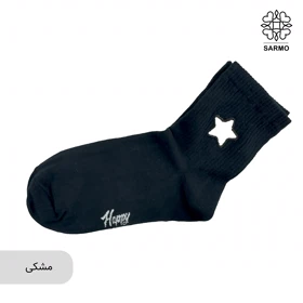 جوراب گلدوزی طرح ستاره ساق‌دار