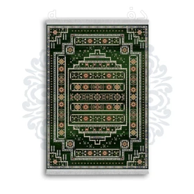 فرشینه از جنس پارچه هازان مخمل ترک طرح سنتی و مدرن برند دفه کد DAMG363
