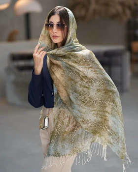 شال لینن طرحدار HQuality 20631