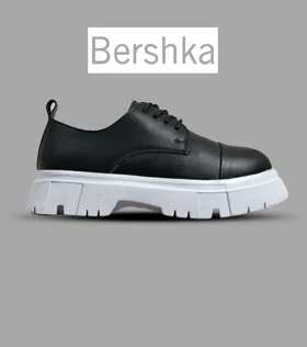 کفش کتانی مردانه مشکی BERSHKA مدل 6253