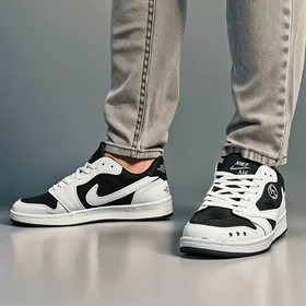 نایک ایر جردن 1 تراویس اسکات ایکس سفید مشکی ( Nike Air Jordan 1 Low Travis Scott X )