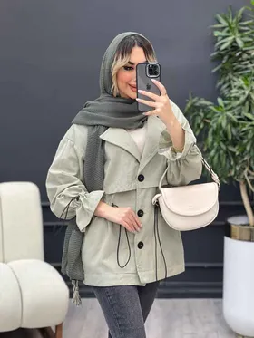 مانتو ژیله دار آستین گت