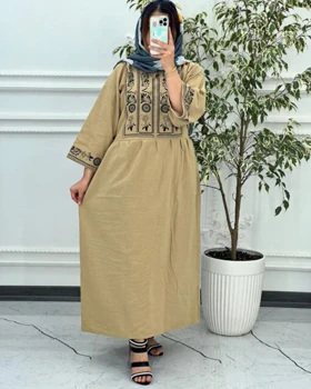 پیراهن ساحلی لینن طرح الهه 1398
