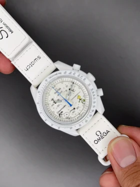 ساعت مچی امگا سواچ ماموریت به ماه اسنوپی طرحدار Omega x Swatch Mision to the moon