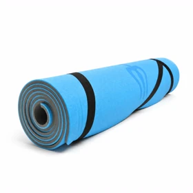 مت یوگا 8 میل TPE خط‌دار در 8 رنگ شناسه 10100715 (آبی-قهوه ای تیره)