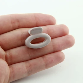 کلیپس دخترانه بیضی (صورتی تیره)