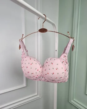 سوتین دخترانه حریر گل‌دار بدون فنر