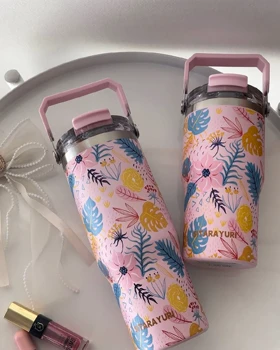 تراول ماگ 600 میل گلدار سیتارایوری _ SITARAYURI