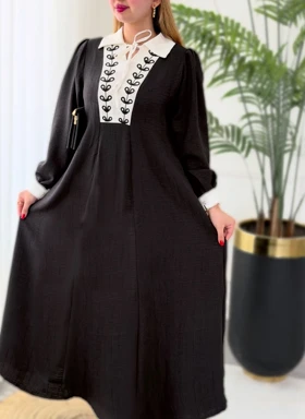 پیراهن گلاره 0584 (مشکی)
