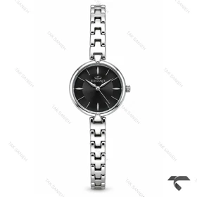 ساعت الگانس زنانه رفرنس EL007 سیلور صفحه مشکی Elegance-11484-L
