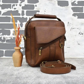 کیف دوشی مردانه چرم طبیعی شتر مدل آنتیک