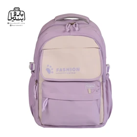 کوله‌پشتی مدرسه فشن Fashion کد 3504 (یاسی)