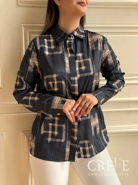 شومیز یقه مردانه طرحدار