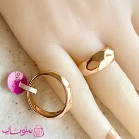 انگشتر زنانه ژوپینگ چند ضلعی پهن