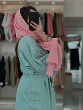 پیراهن ماکسی دکمه چوبی