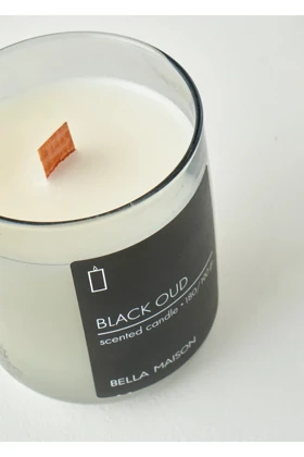 شمع موم سویا Bella Maison مدل Black Oud - ذغالی