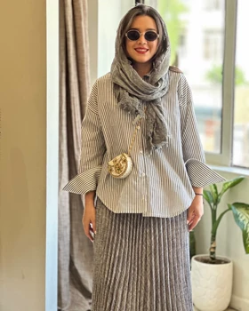 شومیز راه‌راه لینن