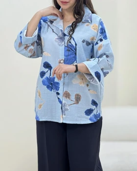 شومیز لینن مهگل