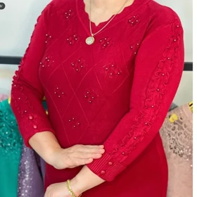 بلوز بافت گپ زنانه ترک مرواریدی