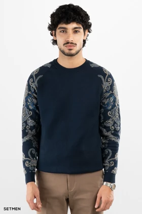 بافت مردانه آستین طرح دار