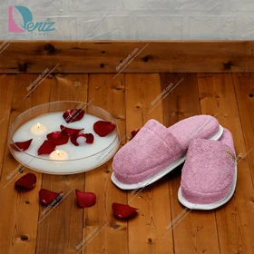 دمپایی حوله ای طرح کرالیچ رنگ کالباسی