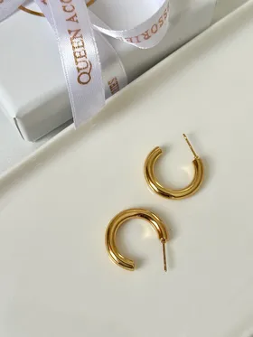 گوشواره زنانه حلقه‌ای ساده کد 30