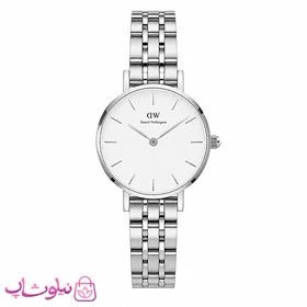ساعت مچی دنیل ولینگتون زنانه مدل عقربه ای با بند نقره ای صفحه سفید کیفیت مستر کد 3700