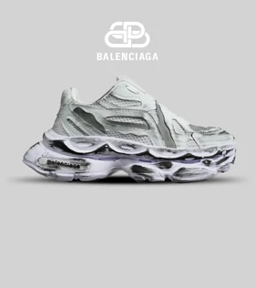 کفش کتانی مردانه و زنانه سفید طوسی Balenciaga مدل 7019