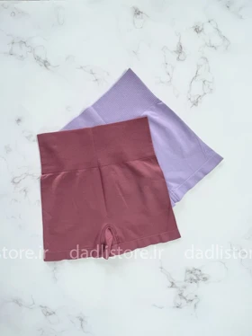 شورتک ورزشی کوتاه سیملس کمر گنی پشت چروک