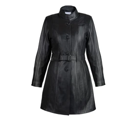 پالتو زنانه چرم کروکو مدل سلنا