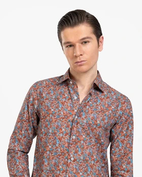 پیراهن مردانه چاپی گل‌دار کد 1775