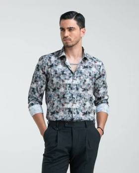 ام کی کالکشن پیراهن آستین بلند mk-3277-gray