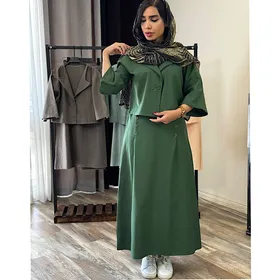 کت و دامن کتان بارانی