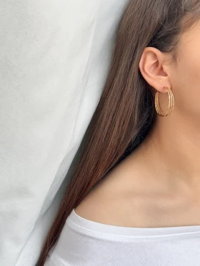 گوشواره حلقه‌ای راه راه