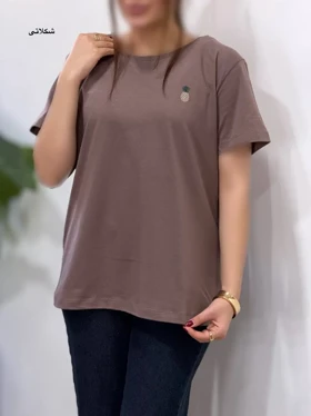 تیشرت زنانه گلدوزی آیسو آبنبات
