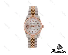 ساعت رولکس دیت جاست زنانه دورنگین w-1273