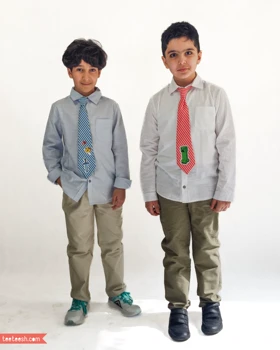 پیراهن لینن اسلپ آبی