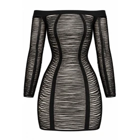 فیشنت زنانه مشکی یقه قایقی آستینبلند کد 86081