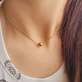 گردنبند ماری نازک با آویز گوی شیک