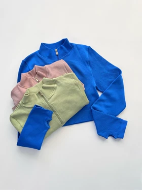 کراپ سیملس فینگردار نیم زیپ