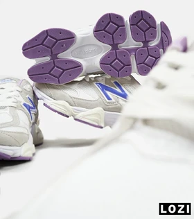کفش کتانی زنانه کرم بنفش NEW BALANCE 9060