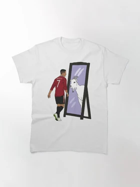 تیشرت ورزشی منچستریونایتد | تیشرت Manchester United F.C طرح Cristiano Ronaldo Mirror GOAT کد 144766