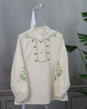 شومیز لینن گلدوزی زنانه 0853