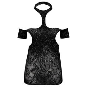 سرهمی فانتزی نگین‌دار زنانه مشکی کد 4860-7185