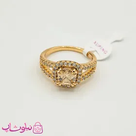 انگشتر زنانه ژوپینگ مجلسی با نگین زرد