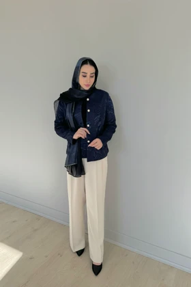 کت یقه گرد کلاسیک