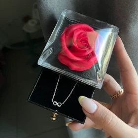 گردنبند نقره بی نهایت همراه جعبه