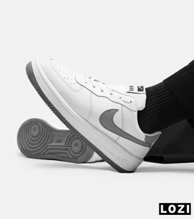 کفش مردانه و زنانه سفید طوسی NIKE AIR FORCE